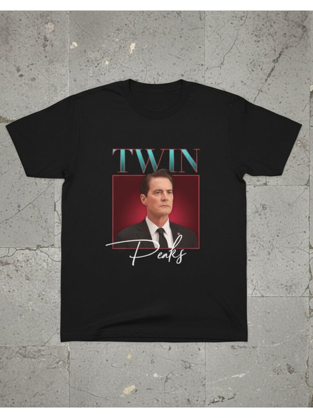 Twin Peaks Agent Cooper Retro Graphic Black Unisex T-Shirt Mystery TV